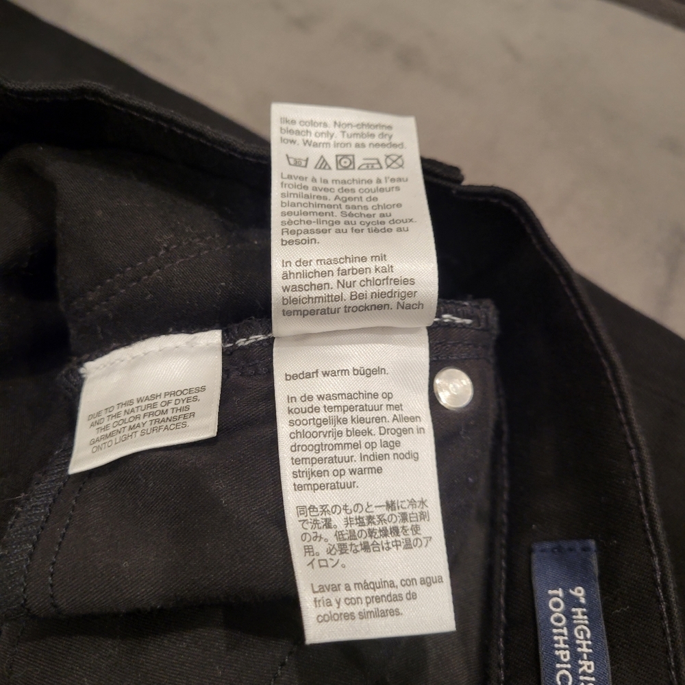 J Crew Women's 9" High-Rise Toothpick Pants Size 27 Black - Picture 11 of 12